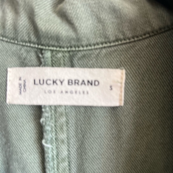 Lucky Brand Women Utility Rain or Shine Denim Romper Olive Green Size S NWOT - Picture 3 of 10